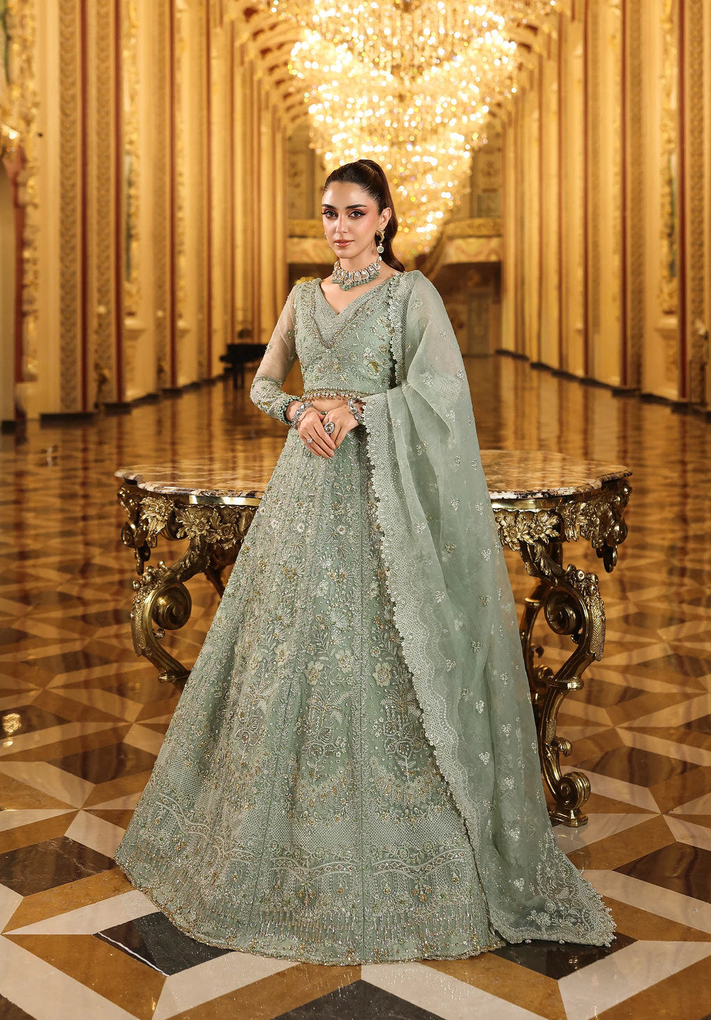 Elaf Premium | Stardom Formal Handwork 25 | ESH-03 LIME LIGHT -  Elaf Premium Ladies Clothes - Original Designer Dress - House of Maryam