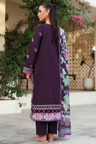 Farasha | Summer Weaves Embroidered Lawn | Plum Allure -  Farasha Ladies Clothes - Original Designer Dress - House of Maryam