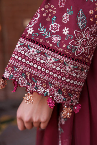 Farasha | Dastoor Embroidered Lawn SS24 | RUBY GLAM -  Farasha Luxury - Original Designer Dress - House of Maryam