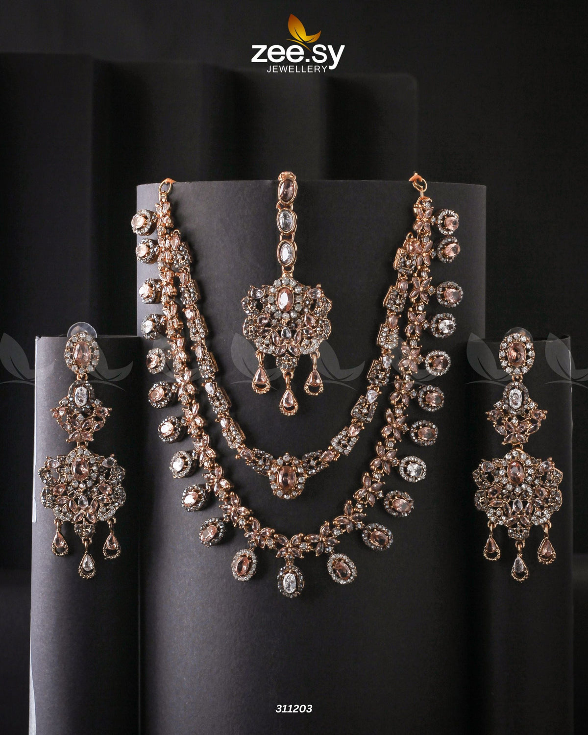 Zarqa Necklace -  Zeesy Necklace Sets - Original Designer Dress - House of Maryam