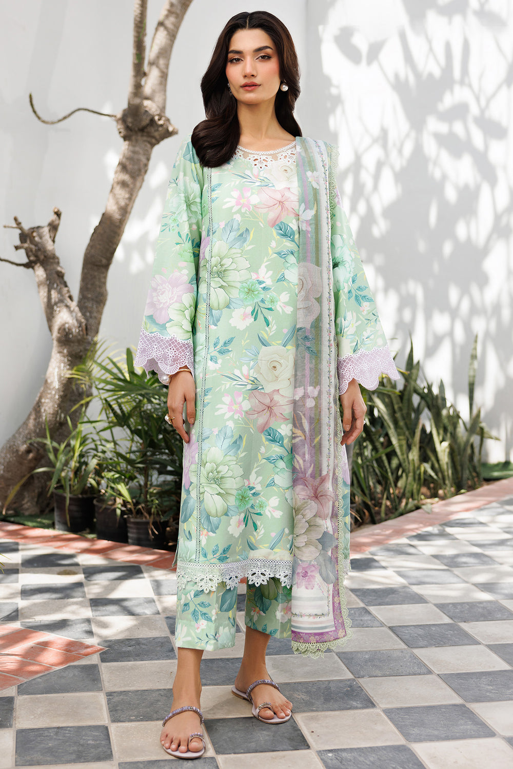Farasha | Printed Essentials | Silken Sage -  Farasha Ladies Clothes - Original Designer Dress - House of Maryam