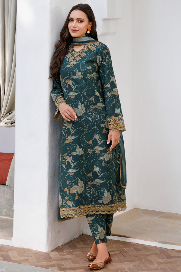 Farasha | Printed Essentials | Teal Bell -  Farasha Ladies Clothes - Original Designer Dress - House of Maryam