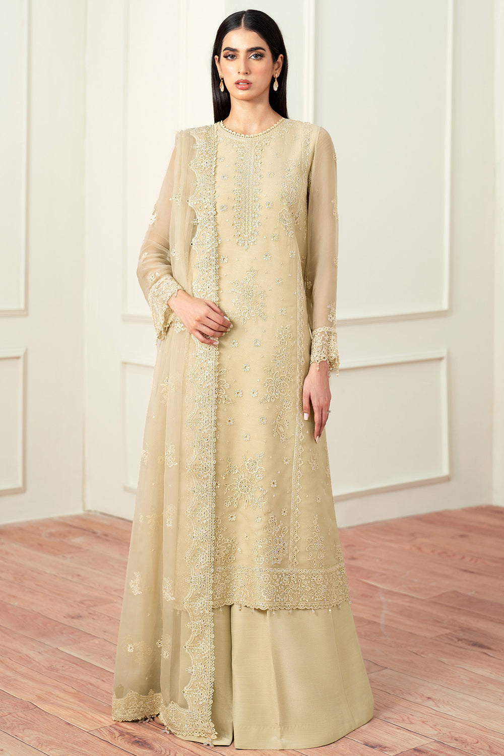 Farasha | Essence Formals 25 | Beige Dusk -  Farasha Ladies Clothes - Original Designer Dress - House of Maryam