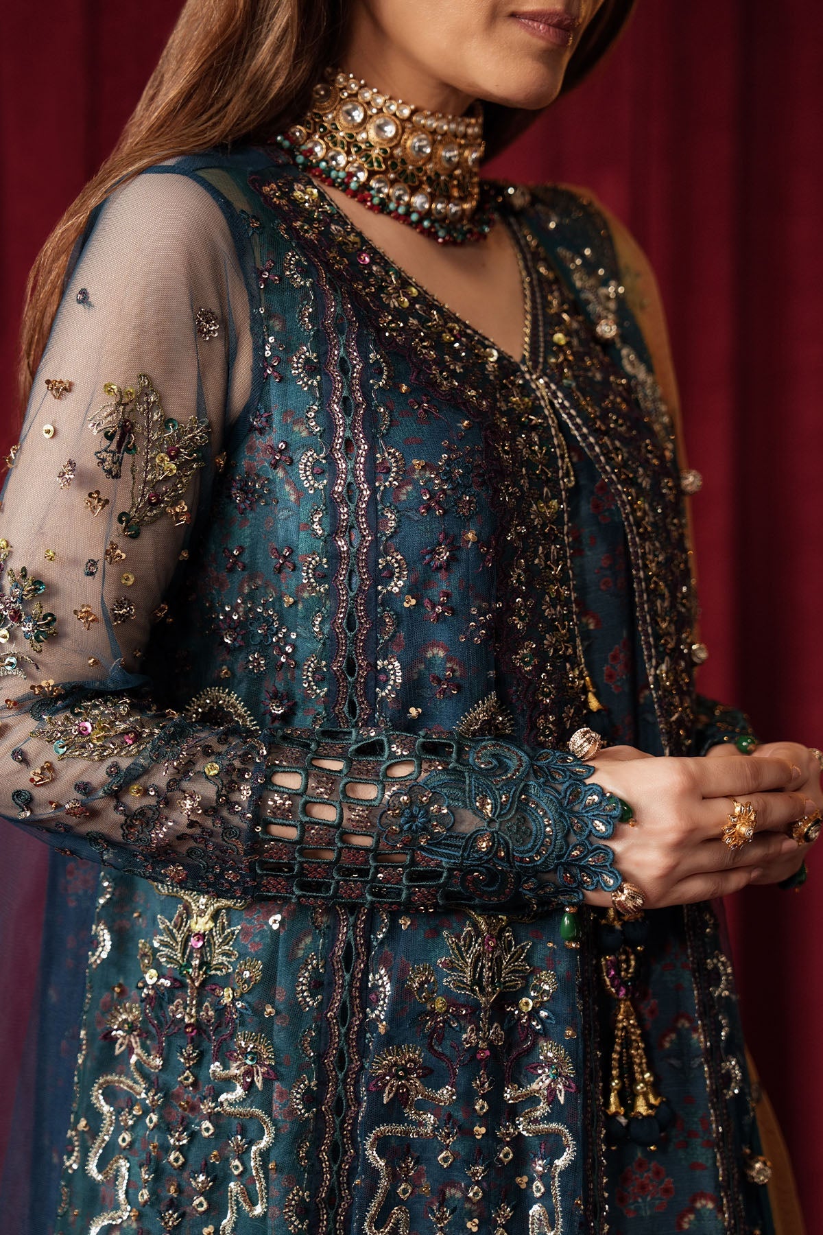 Nureh | Jhoomro 25' | NL-84 Resham -  Nureh jhoomro 25 - Original Designer Dress - House of Maryam