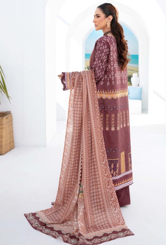 Humdum | Saira Bano Lawn 24 | D07 by Designer HumDum - House of Maryam - Pakistani Designer Ethnic Wear in {{ shop.shopifyCountryName }}