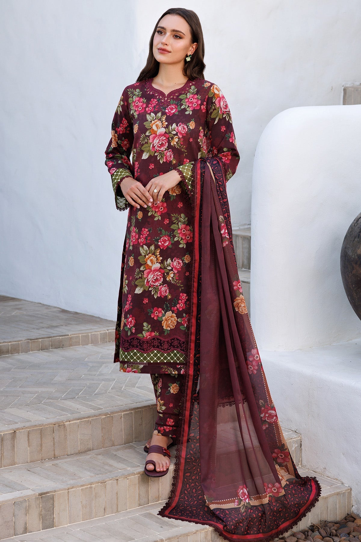 Farasha | Printed Essentials | Floral Berry -  Farasha Ladies Clothes - Original Designer Dress - House of Maryam
