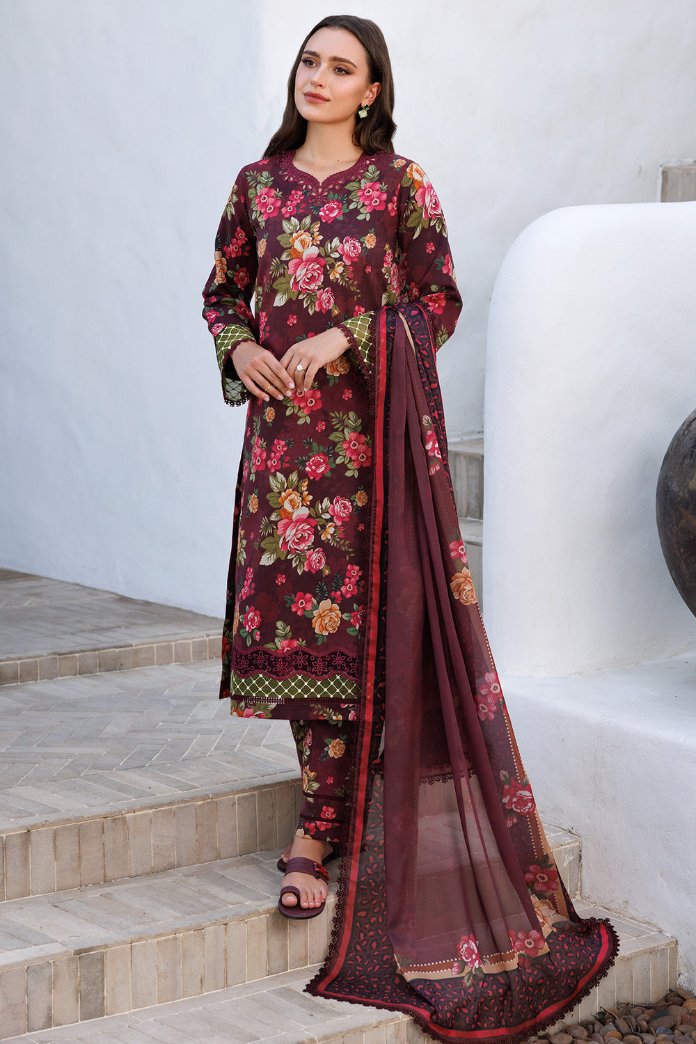 Farasha | Printed Essentials | Floral Berry -  Farasha Ladies Clothes - Original Designer Dress - House of Maryam