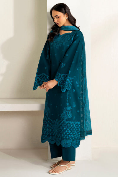 Farasha | Summer Weaves Embroidered Lawn | Teal Frost