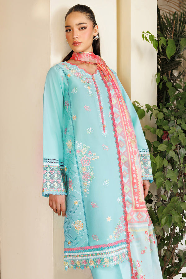 Farasha | Summer Weaves Embroidered Lawn | Ocean Veil -  Farasha Ladies Clothes - Original Designer Dress - House of Maryam