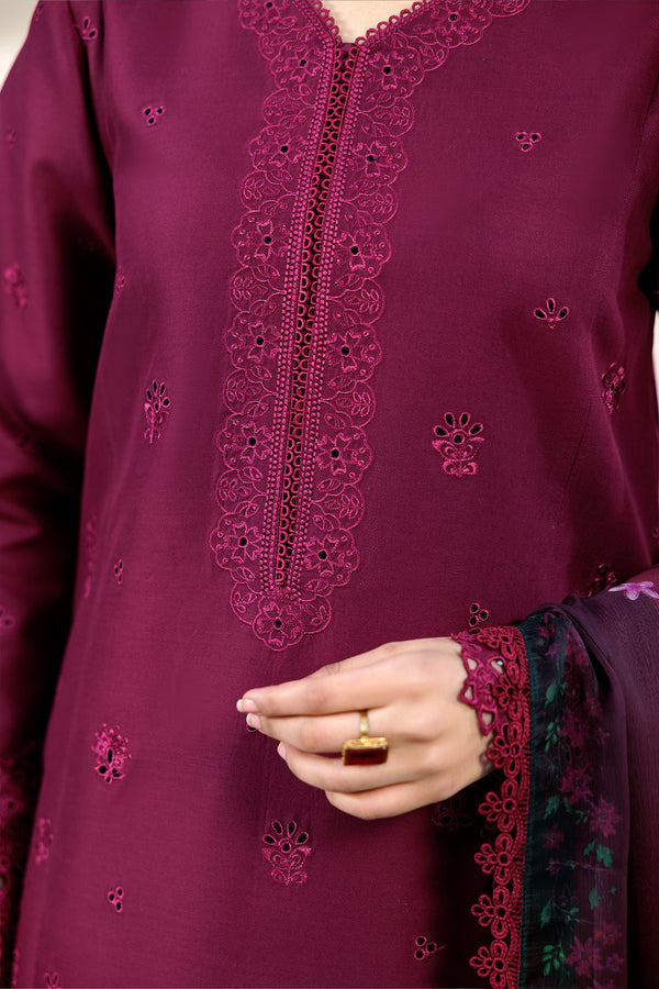 Farasha | Summer Weaves Embroidered Lawn | Garnet Passion -  Farasha Ladies Clothes - Original Designer Dress - House of Maryam