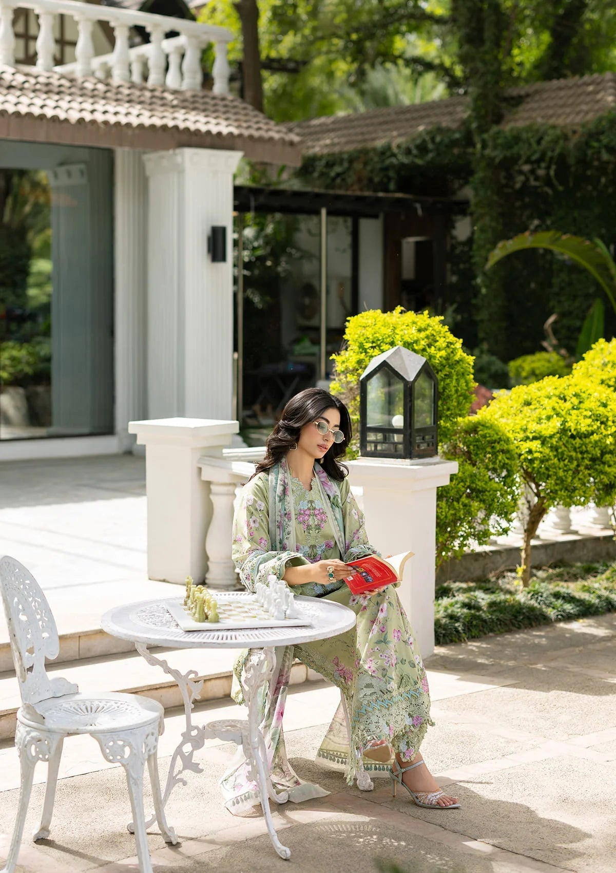 Elaf Premium | Signature Embroidered Lawn with Chiffon Collection 26 | ESG-6A JADE-4