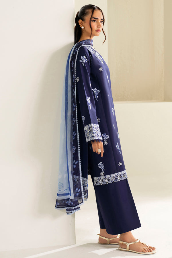 Farasha | Summer Weaves Embroidered Lawn | Midnight Hue-3