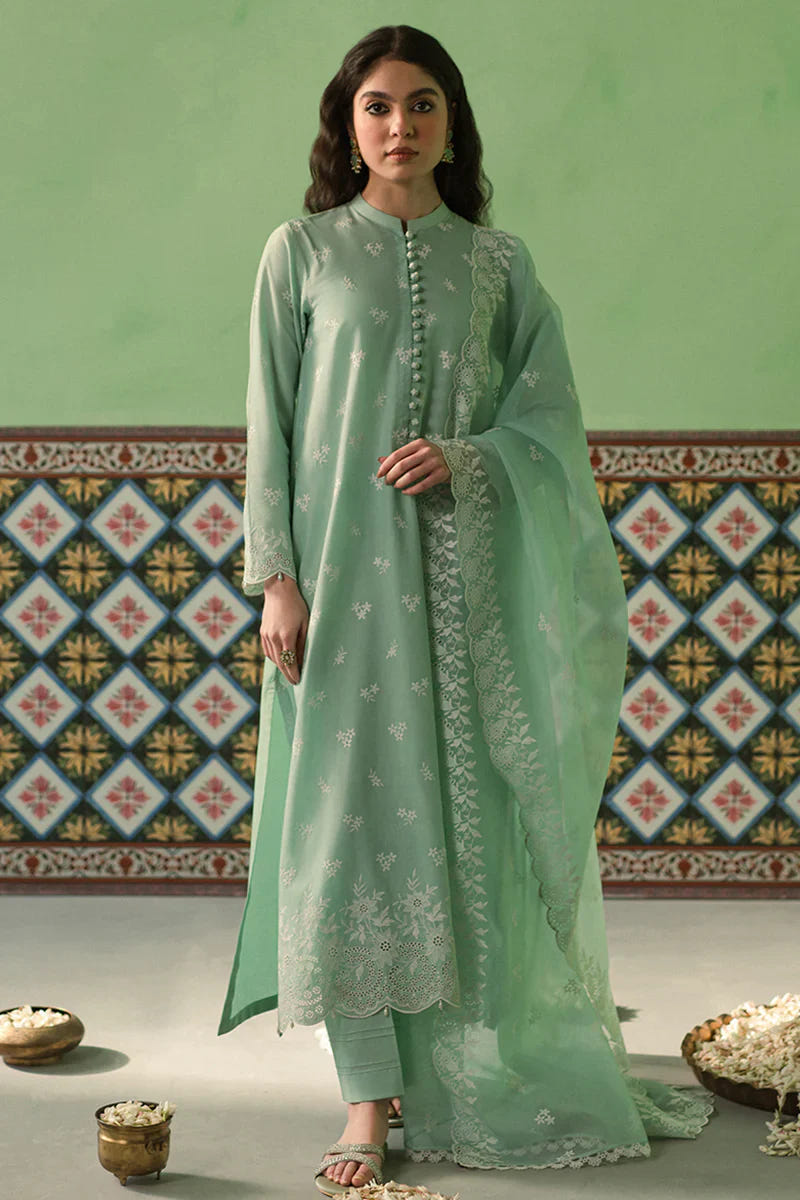Cross Stitch | Chikankari Lawn | FLORAL WAVE -  Cross Stitch Casuals - Original Designer Dress - House of Maryam