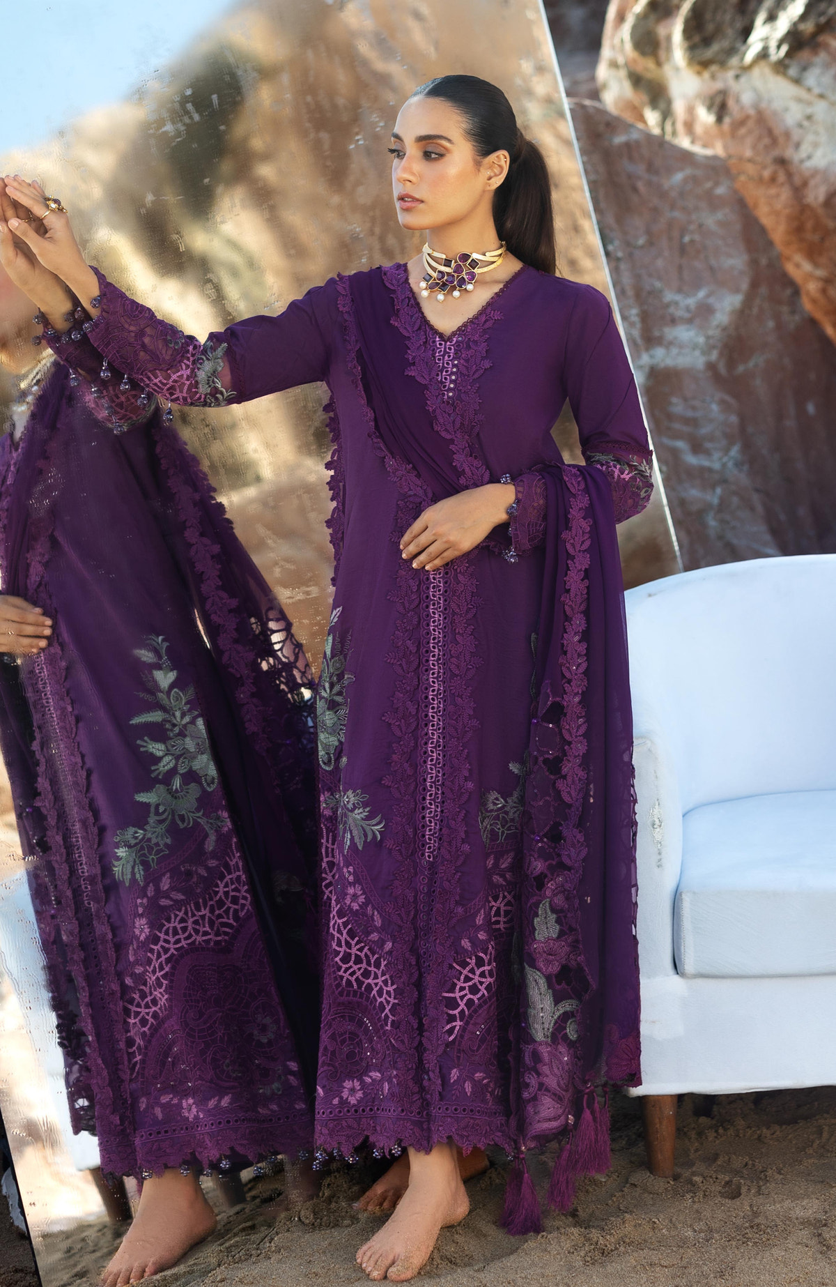 Al Zohaib | Mahiymaan Luxury Lawn 26 | MLL-26-07, image 4