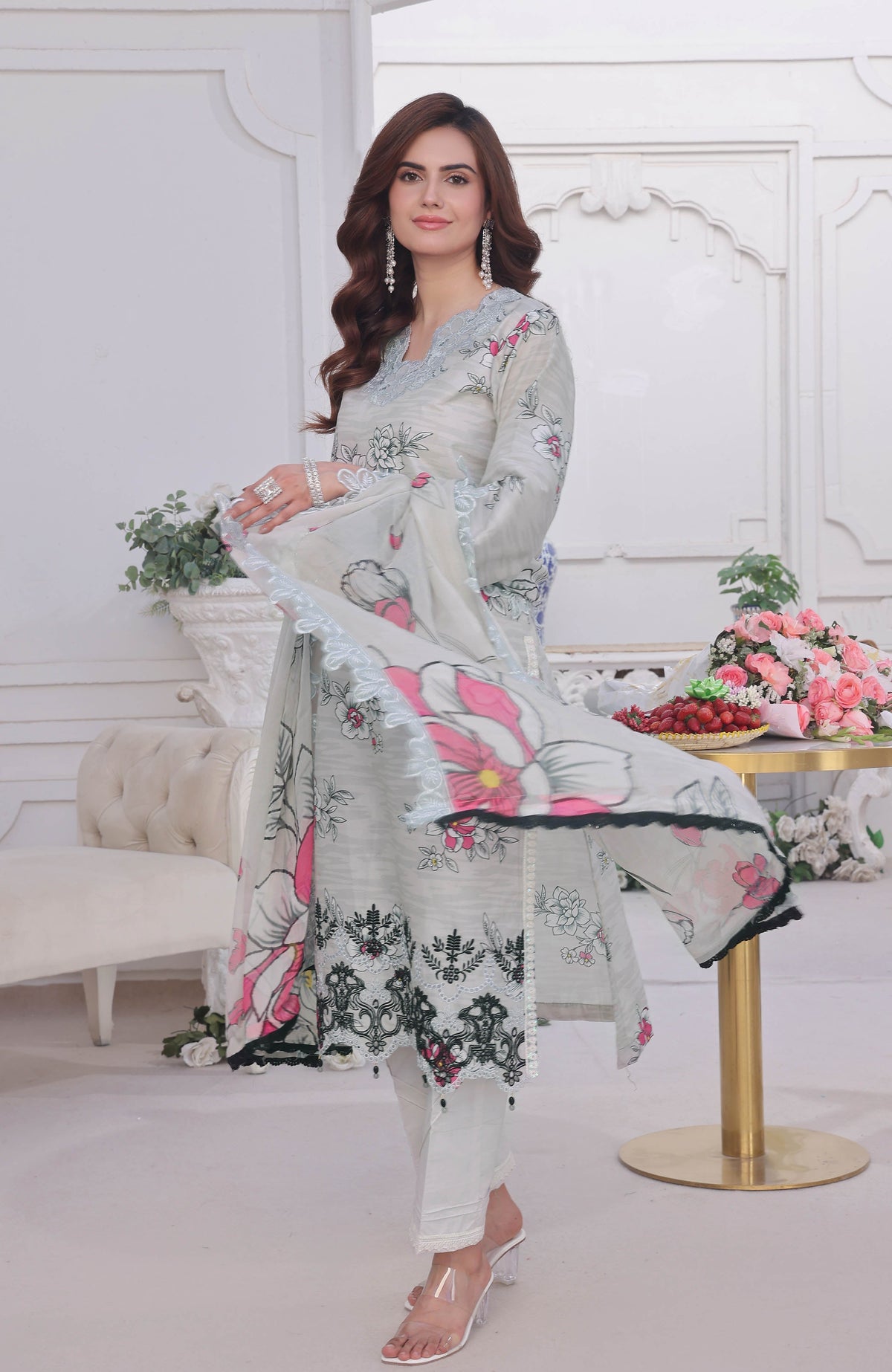 Al Zohaib | Applique Kari Cutwork Edit 25 | ACE-25-07 -  Alzohaib Ladies Clothes - Original Designer Dress - House of Maryam