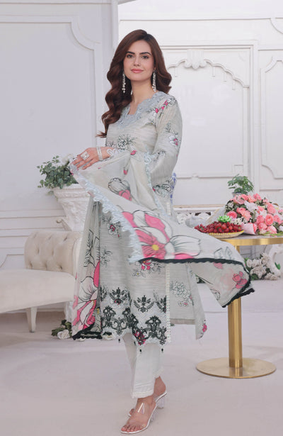 Al Zohaib | Applique Kari Cutwork Edit 25 | ACE-25-07 -  Alzohaib Ladies Clothes - Original Designer Dress - House of Maryam
