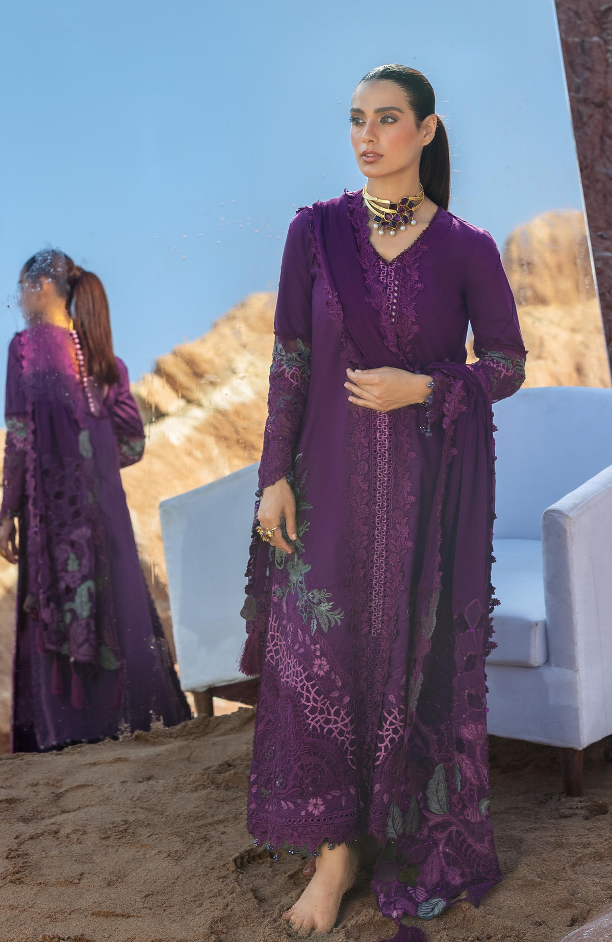 Al Zohaib | Mahiymaan Luxury Lawn 26 | MLL-26-07, image 3