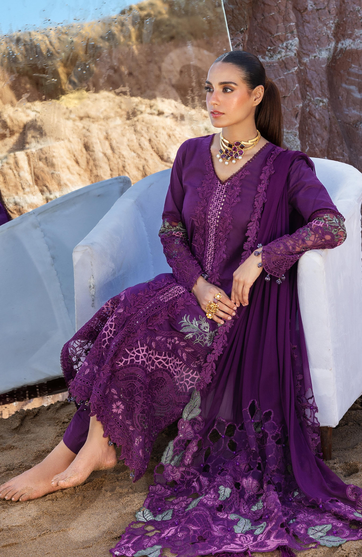 Al Zohaib | Mahiymaan Luxury Lawn 26 | MLL-26-07, image 5