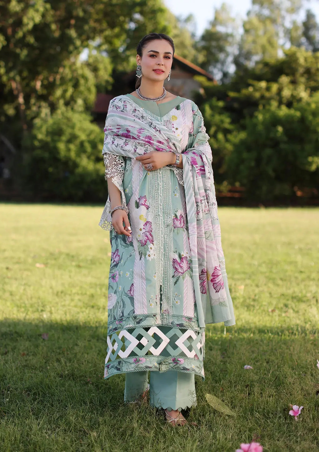 Elaf Premium | Prints Chikankari 24 | 05B CELESTIAL -  Elaf Premium Luxury - Original Designer Dress - House of Maryam