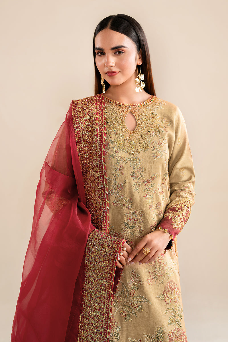 Baroque | Formal Collection | SILK UF-619 -  Baroque Ladies Clothes - Original Designer Dress - House of Maryam