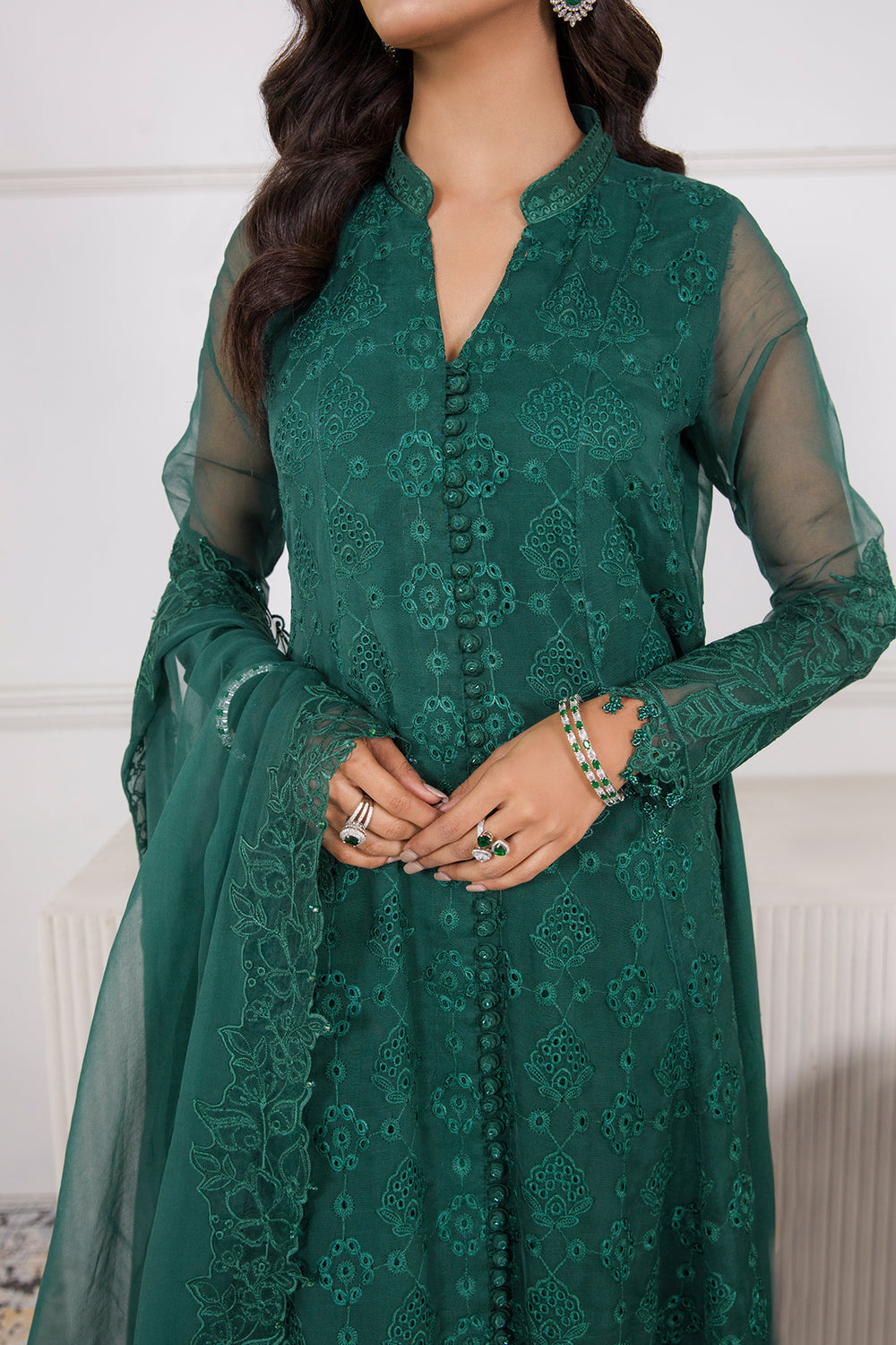 Baroque | Formals Collection | EMBROIDERED SCHIFFLI CHIFFON UF-339, image 3