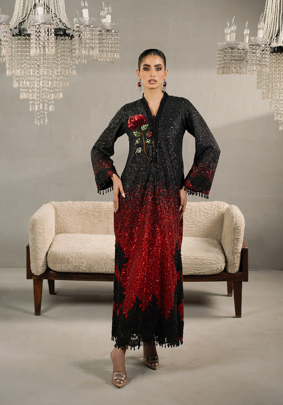 Zarqash | Silk Edit | ZQS 019 AMBER -  Zarqash Ladies Clothes - Original Designer Dress - House of Maryam