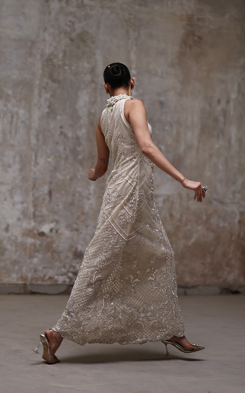 Threads and Motifs | Formal Dresses 25 | Net Embroidered Dress-4
