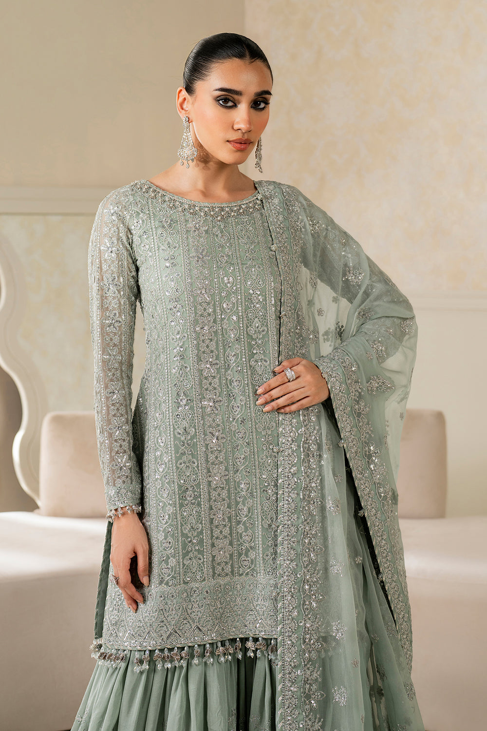 Baroque | Formals Collection | EMBROIDERED CHIFFON UF-4160, image 3