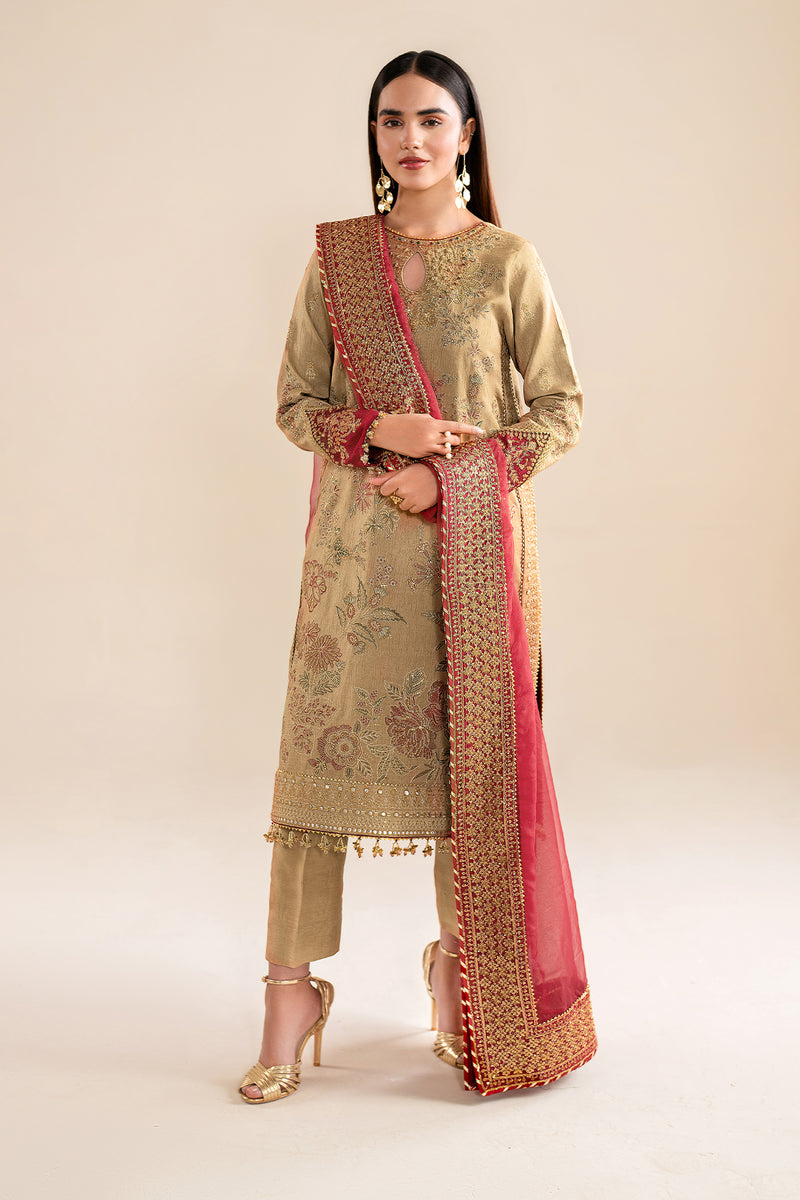 Baroque | Formal Collection | SILK UF-619 -  Baroque Ladies Clothes - Original Designer Dress - House of Maryam