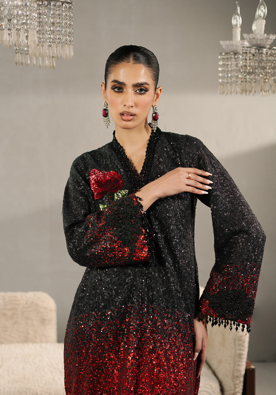 Zarqash | Silk Edit | ZQS 019 AMBER -  Zarqash Ladies Clothes - Original Designer Dress - House of Maryam