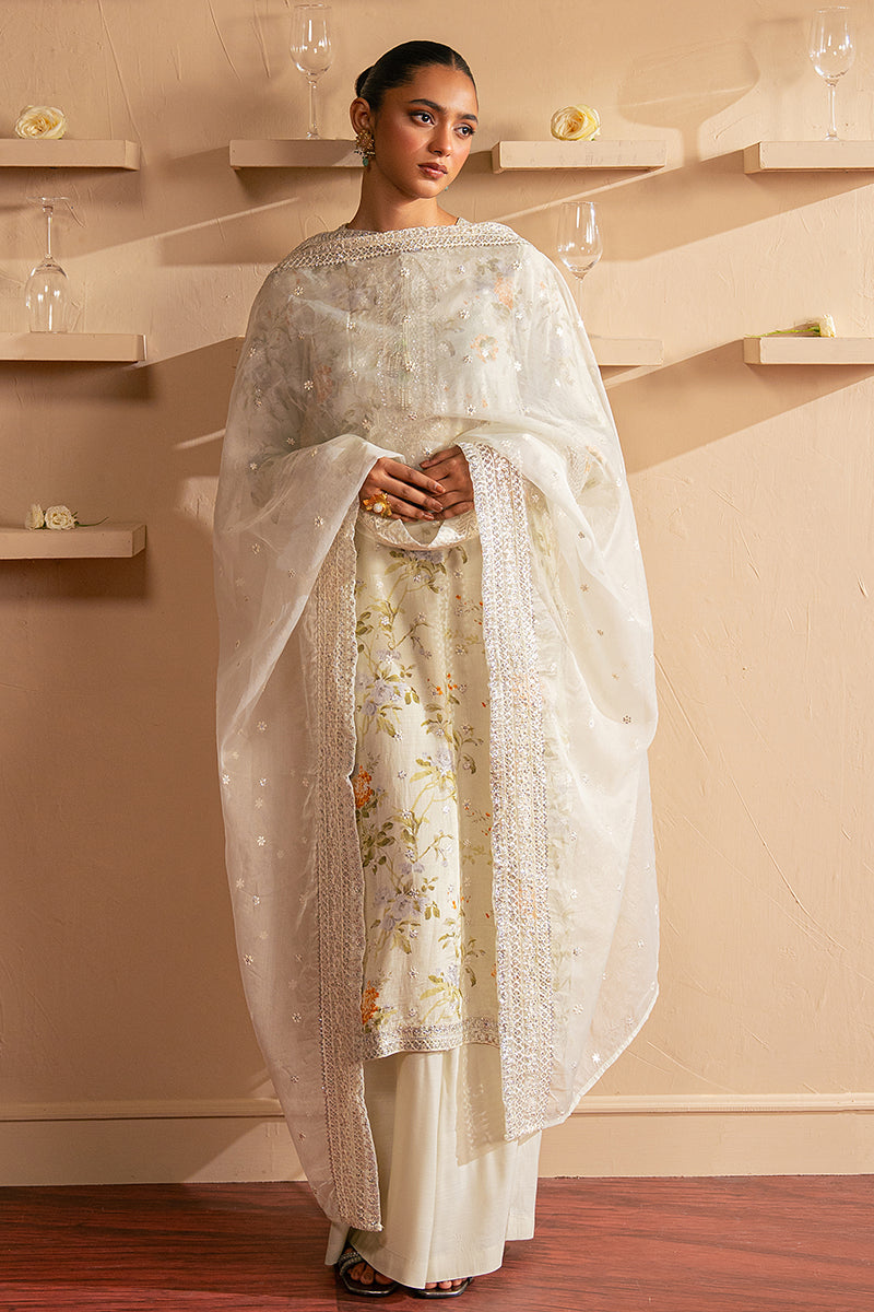 Cross Stitch | Luxury Pret | Snowdrop Chic-2 PC (Shirt & Dupatta)