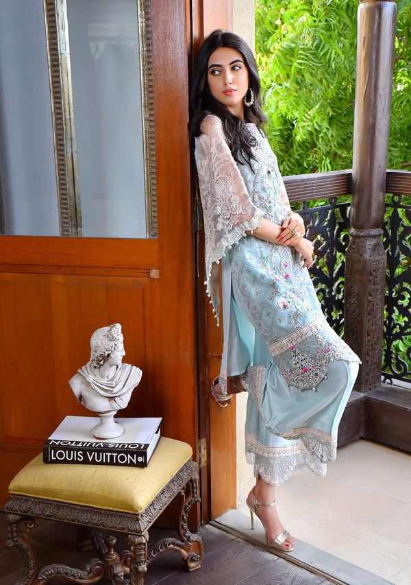 Layla Chatoor | Luxury Pret | Powder Blue-3