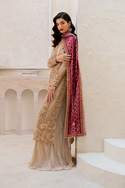Iznik | Chinnon Chiffon | CC-44 Embroidered Chiffon -  Iznik Formal - Original Designer Dress - House of Maryam