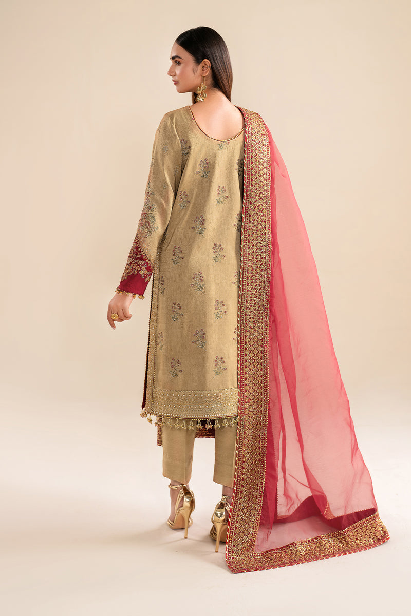 Baroque | Formal Collection | SILK UF-619 -  Baroque Ladies Clothes - Original Designer Dress - House of Maryam