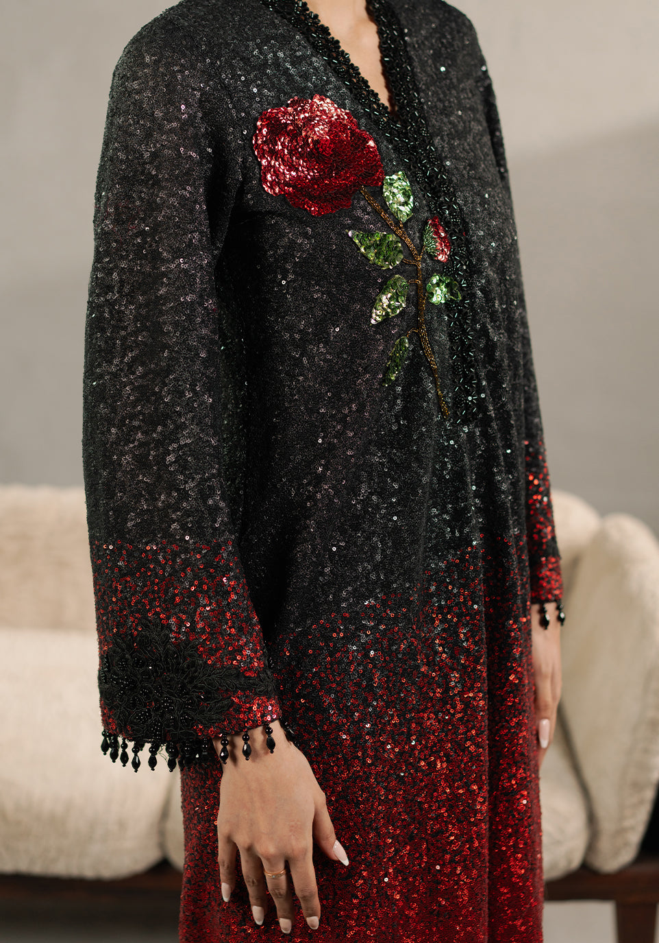 Zarqash | Silk Edit | ZQS 019 AMBER -  Zarqash Ladies Clothes - Original Designer Dress - House of Maryam