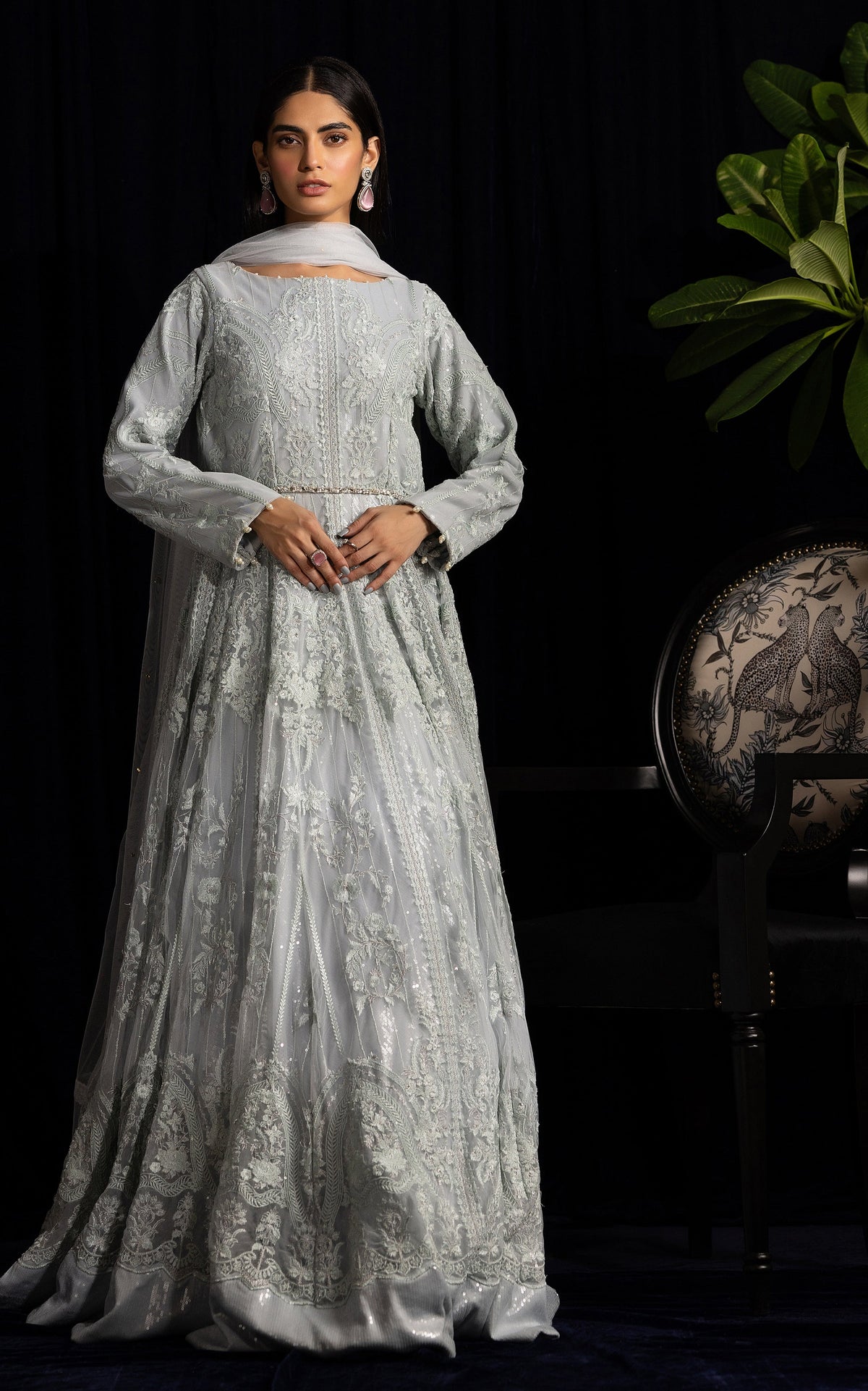 Threads and Motifs | Formal Dresses 25 | Net Embroidered Maxi -  Threads and Motifs Ladies Clothes - Original Designer Dress - House of Maryam