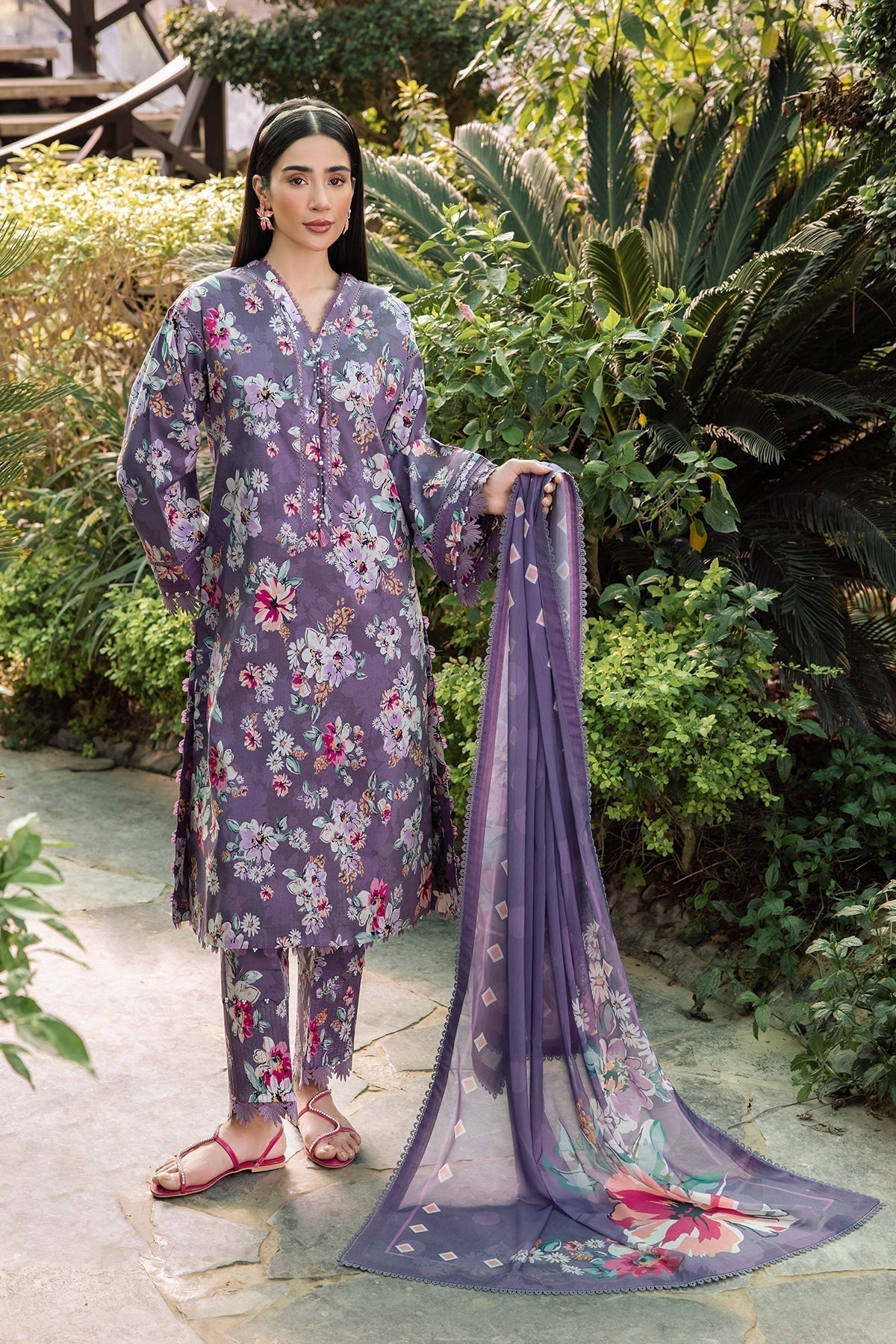 Alizeh | Sheen Lawn Prints 24 | INDIGO by Designer Alizeh - House of Maryam - Pakistani Designer Ethnic Wear in {{ shop.shopifyCountryName }}