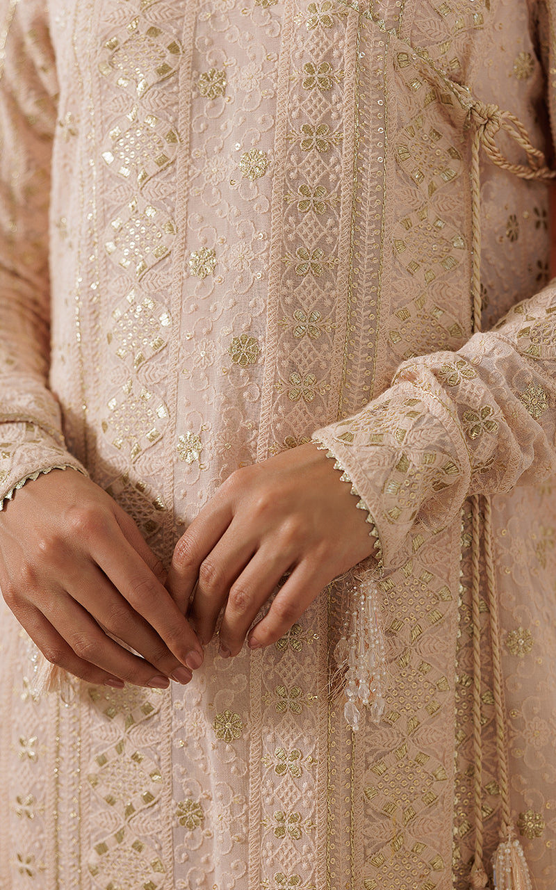 Threads and Motifs | Formal Dresses 25 | Embroidered Angrakha With Gharara And Dupatta -  Threads and Motifs Ladies Clothes - Original Designer Dress - House of Maryam