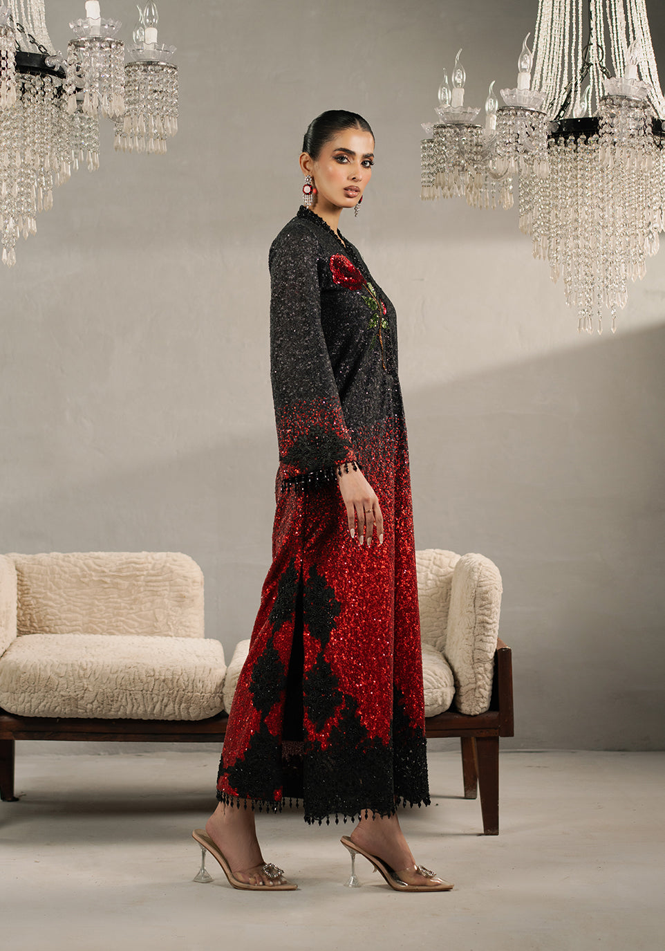 Zarqash | Silk Edit | ZQS 019 AMBER -  Zarqash Ladies Clothes - Original Designer Dress - House of Maryam