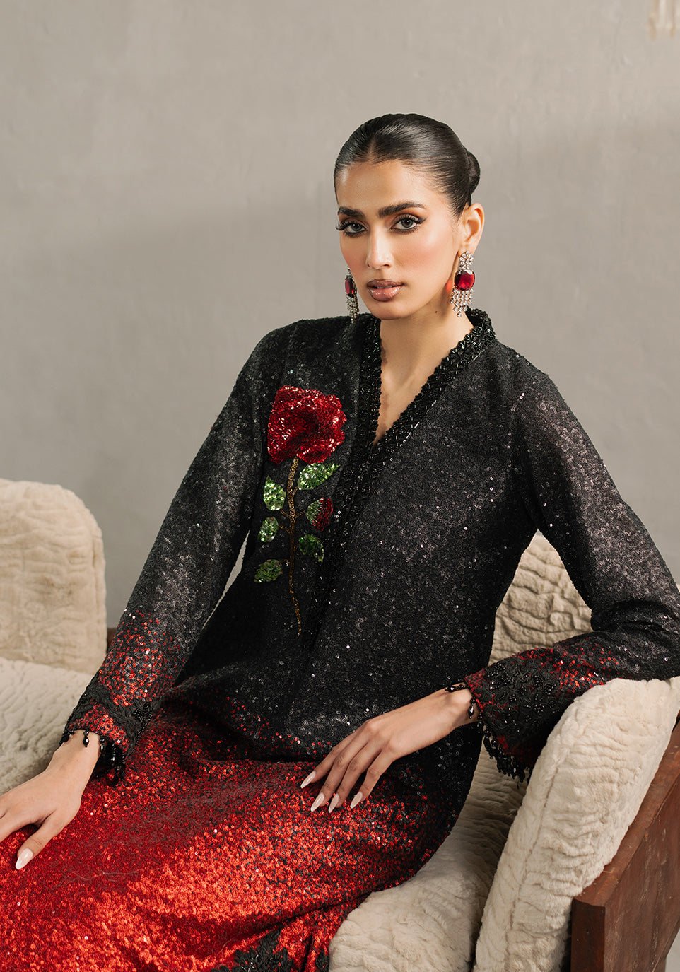 Zarqash | Silk Edit | ZQS 019 AMBER -  Zarqash Ladies Clothes - Original Designer Dress - House of Maryam