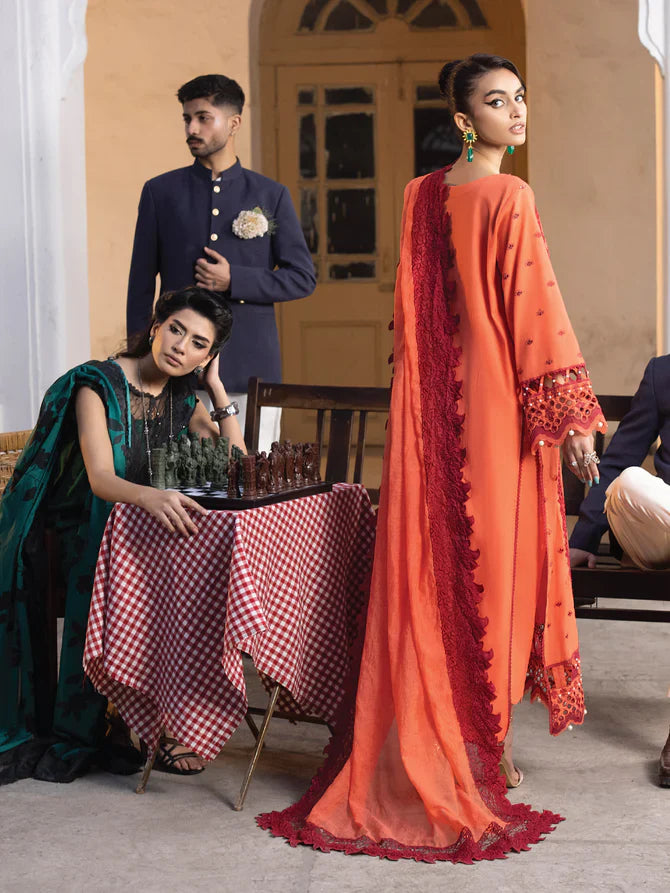 Faiza Faisal | Maya Luxury Lawn | Paula -  Faiza Faisal Luxury -  House of Maryam