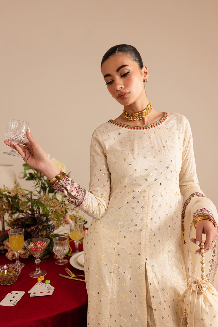 Batik | Reception Luxe Edit | Sufaid -  Batik Ladies Clothes - Original Designer Dress - House of Maryam