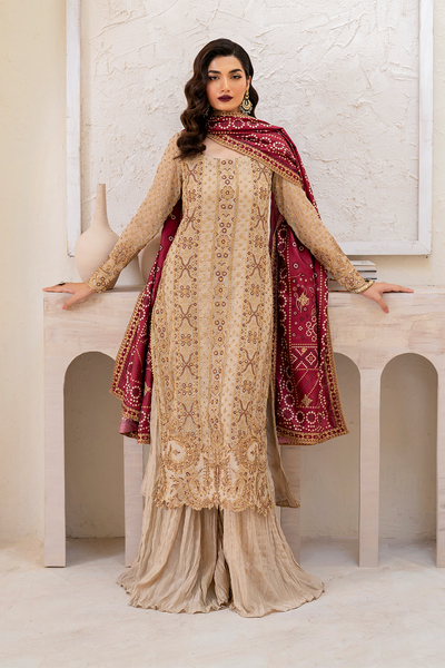 Iznik | Chinnon Chiffon | CC-44 Embroidered Chiffon -  Iznik Formal - Original Designer Dress - House of Maryam