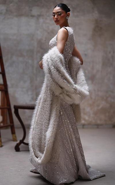 Threads and Motifs | Formal Dresses 25 | Net Embroidered Dress