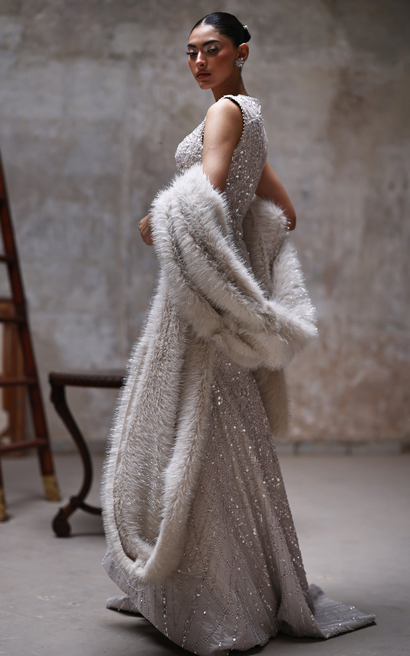 Threads and Motifs | Formal Dresses 25 | Net Embroidered Dress-4