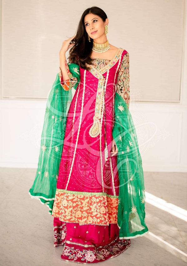 Layla Chatoor | Luxury Pret | Fuchsia Angrakha-1