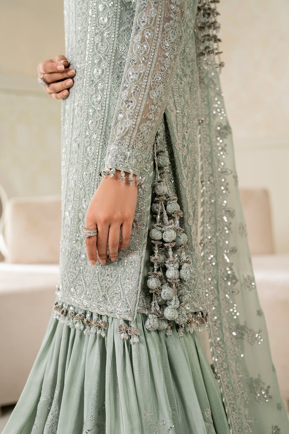Baroque | Formals Collection | EMBROIDERED CHIFFON UF-4160, image 4