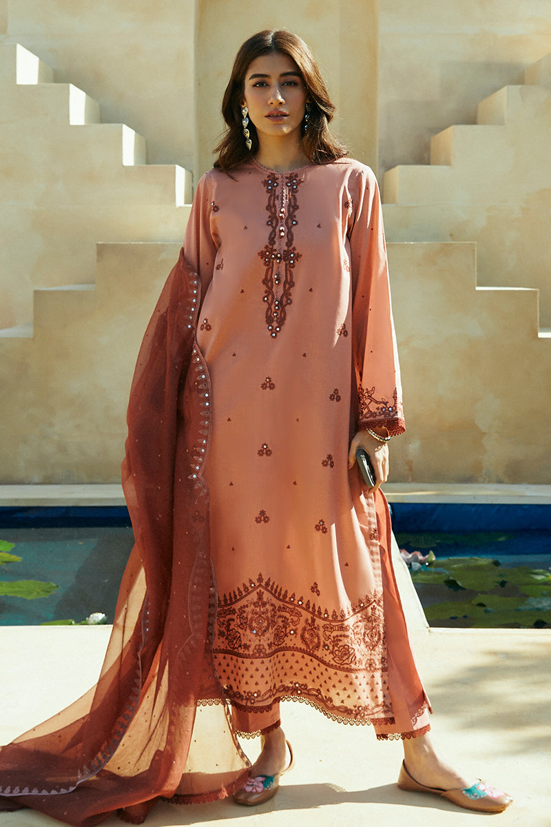 Cross Stitch | Premium Lawn 24 | ARID SAND -  Cross Stitch Formal - Original Designer Dress - House of Maryam