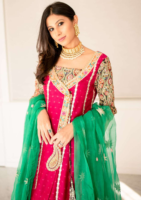 Layla Chatoor | Luxury Pret | Fuchsia Angrakha-2