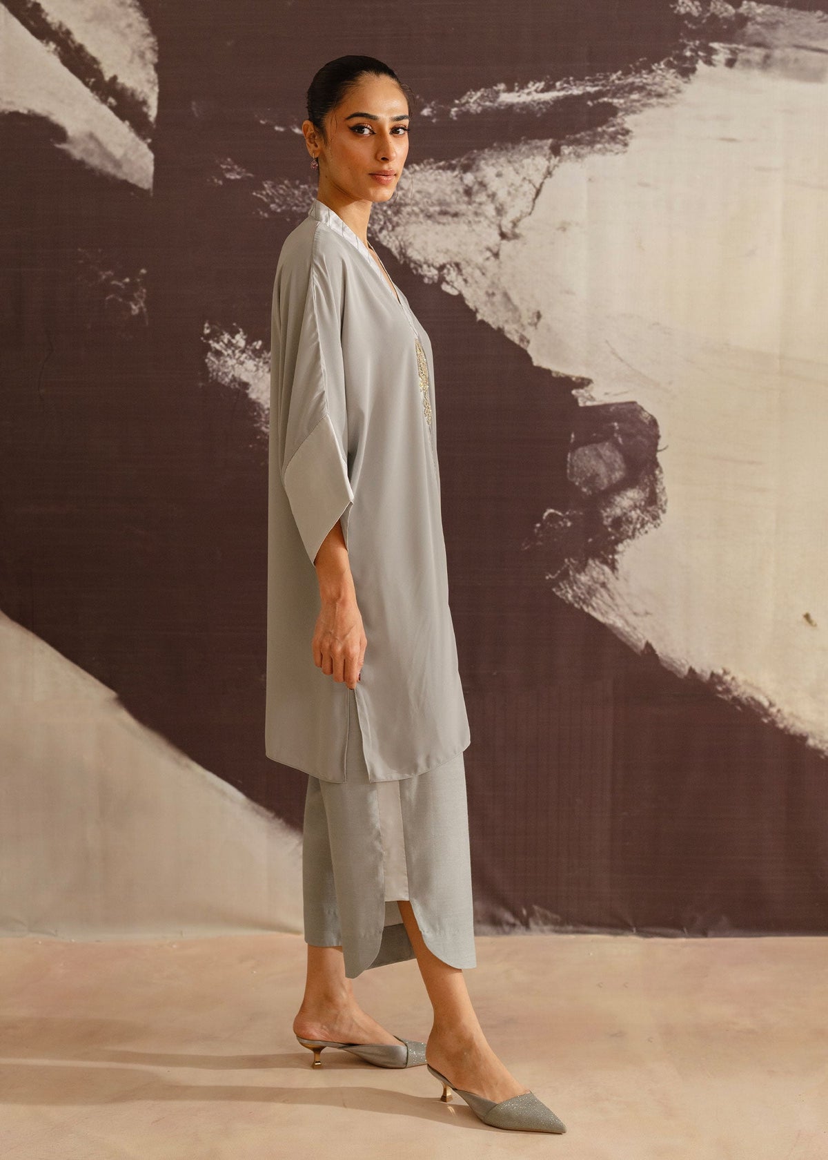 Mahgul | Eye of Cemal | Grey Jewel -  Mahgul Ladies Clothes - Original Designer Dress - House of Maryam